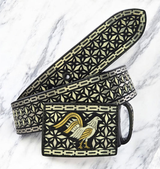 Cinto de plata ley 925 con gallo