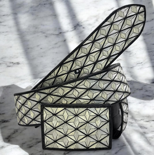 Cinto de plata ley 925 modelo Diamante