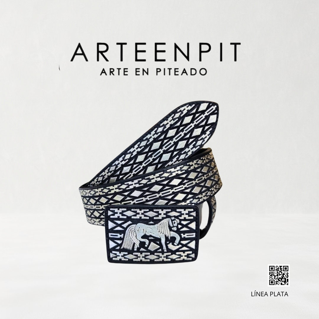 Cinto de plata ley 925 - modelo 5 grecas