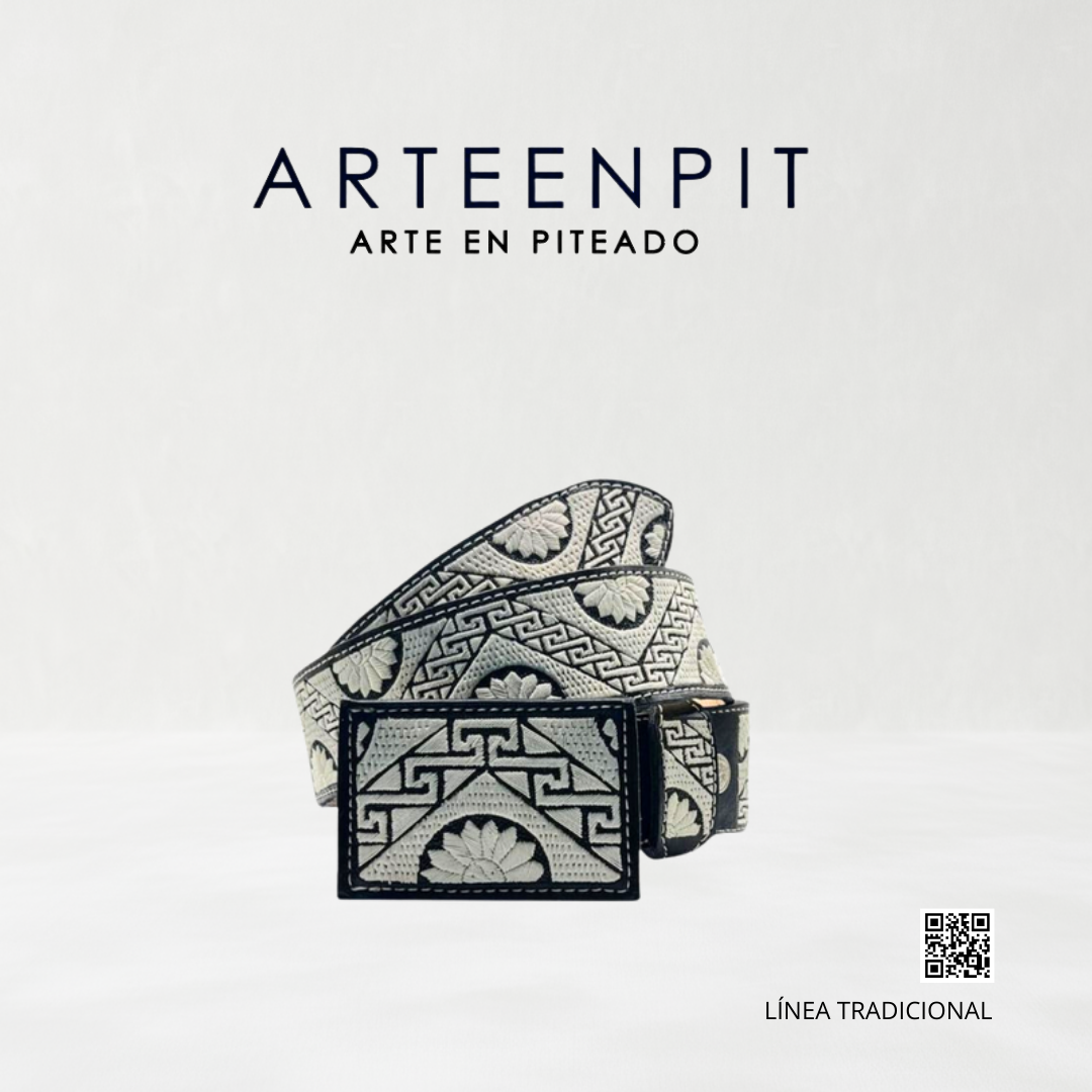 Cinto piteado - Modelo Pirámides con girasoles