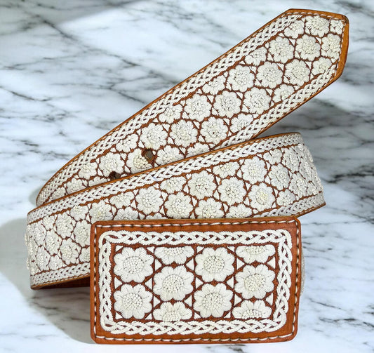 Cinto piteado - Modelo  Flores