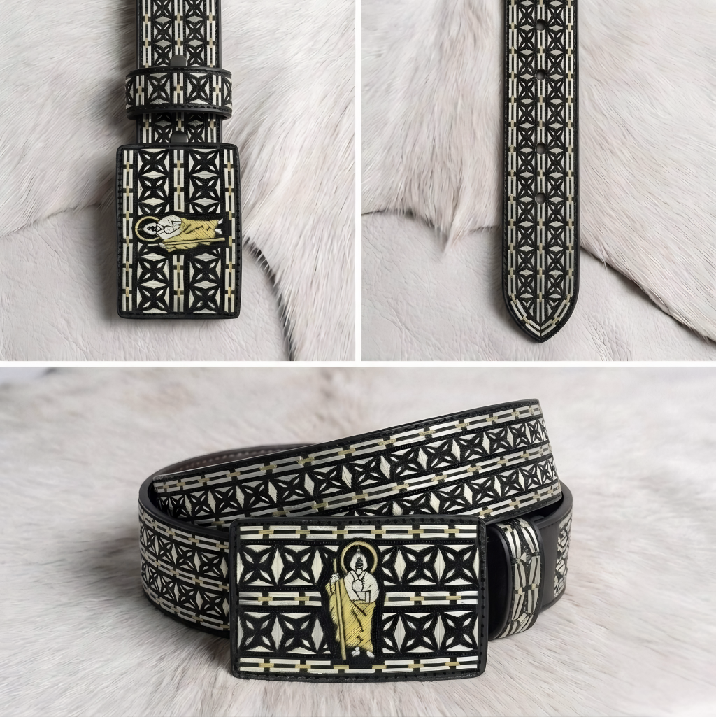 Cinto de plata con chapa de oro - Modelo san judas