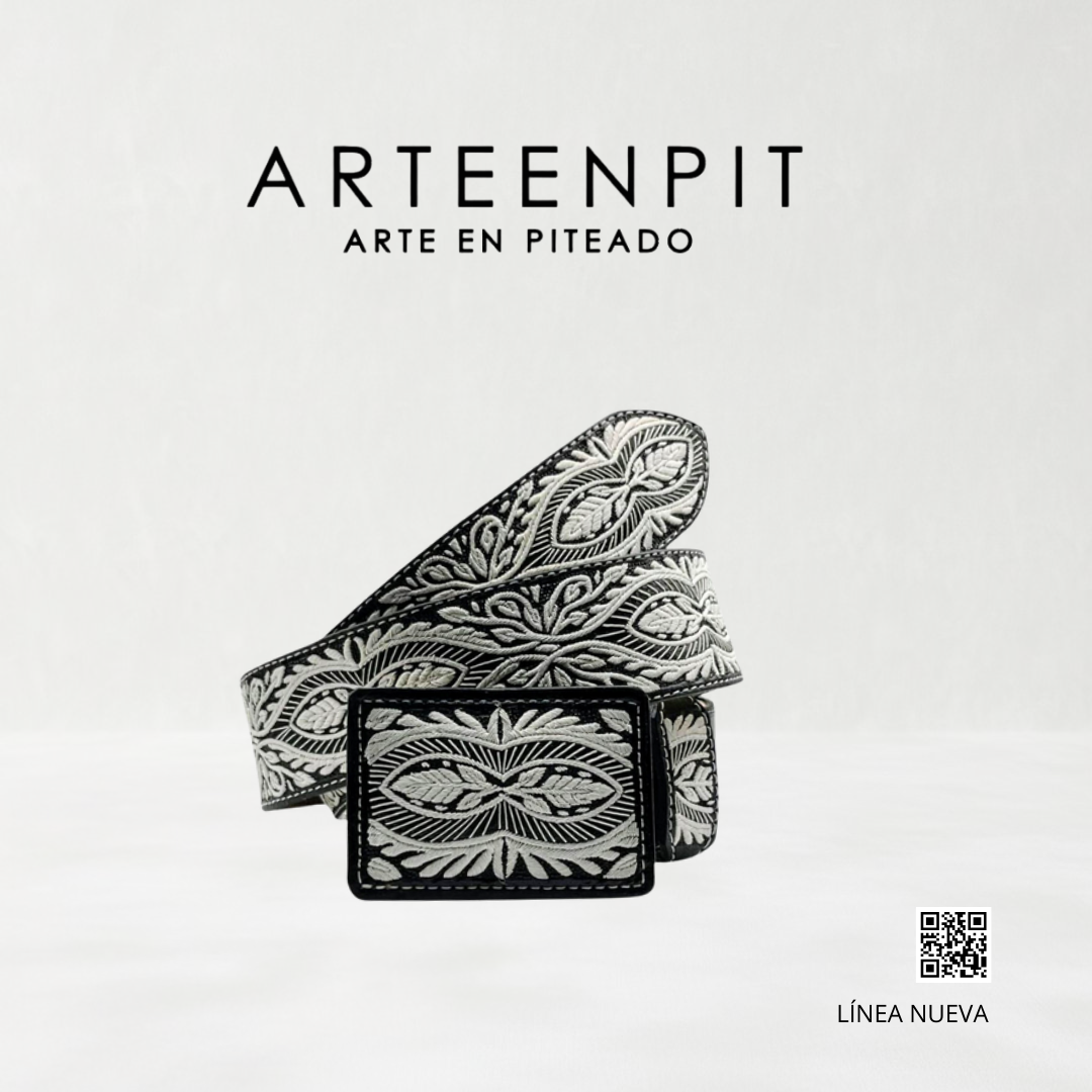 Piteado Handmade Belt - Spanish Flower Model