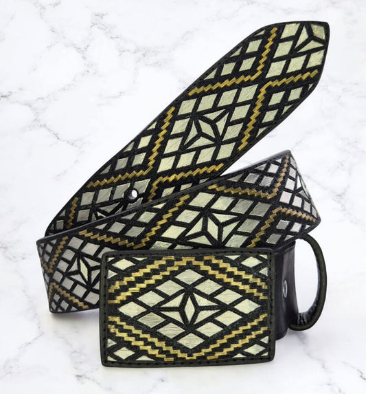 Cinto de plata ley 925 modelo rombo