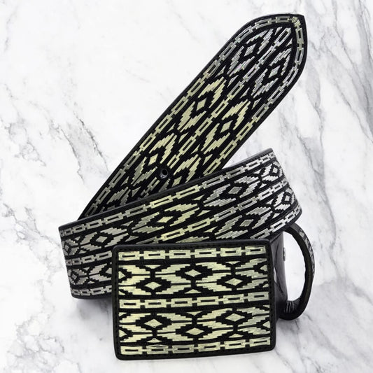 Cinto de plata ley 925 modelo grecas cadena