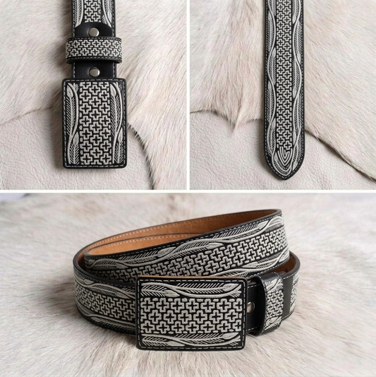 Cinto piteado - Modelo Espigas con Cruces