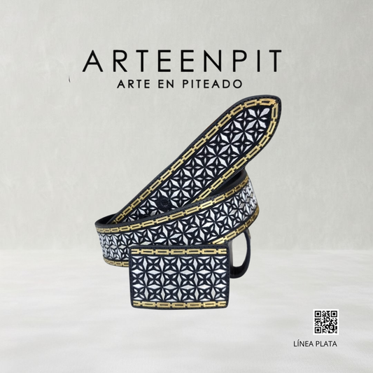 Cinturón Artesanal Piteado En Hilo De Plata 01-26