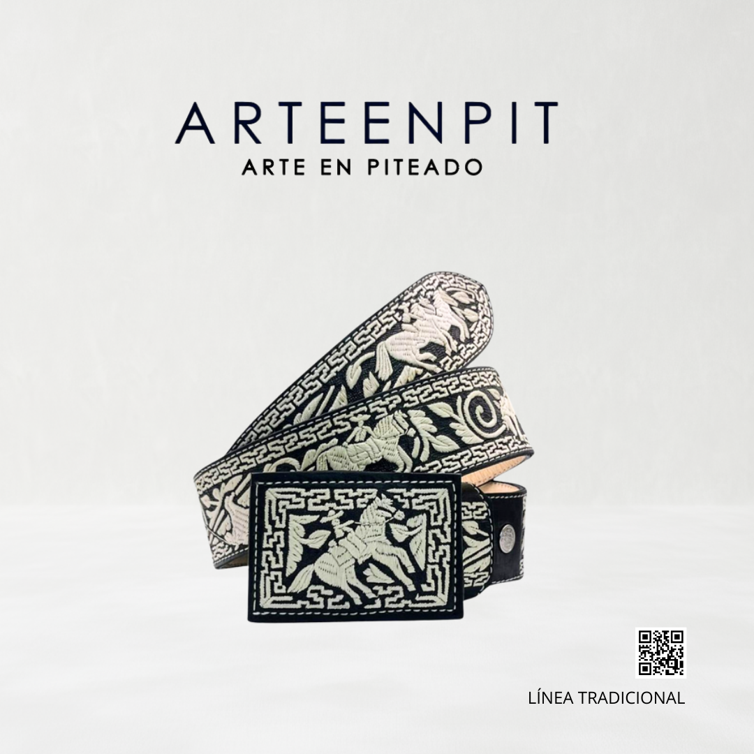 Handmade Piteado Belt - Suertes Charras Model
