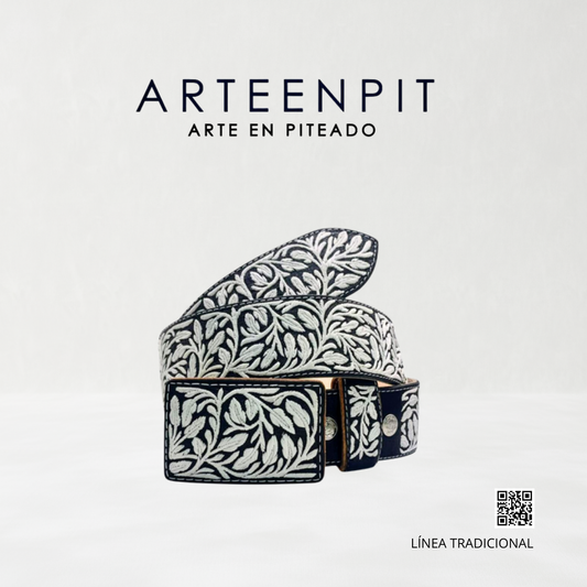 Cinturón artesanal piteado - Modelo Rameado